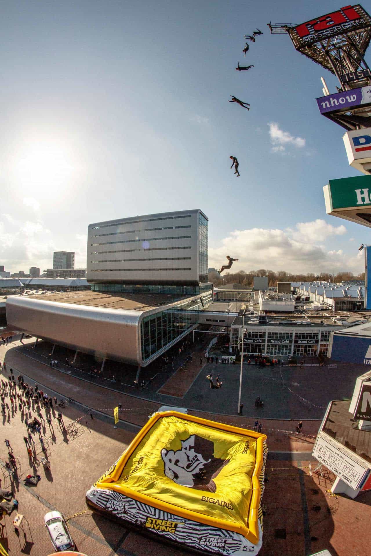 Street Diving stunt man Amir Badri walks away from high speed crash
