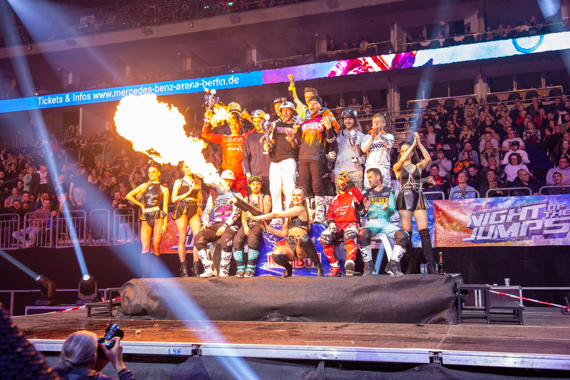 Podium celebration NIGHT of the JUMPs