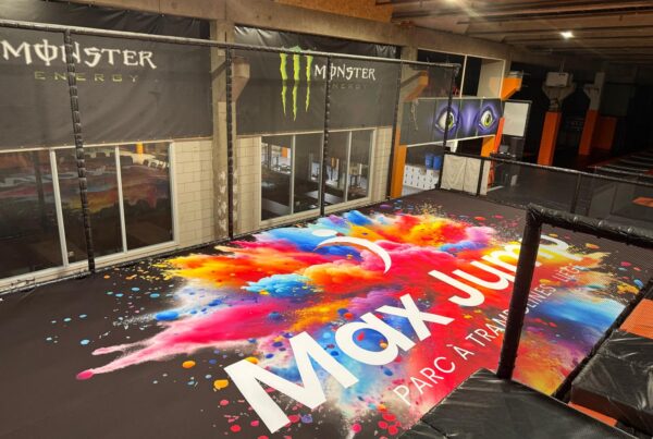 Trampoline park with airbag